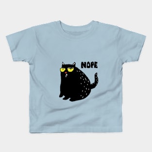 nope cat lazy Kids T-Shirt